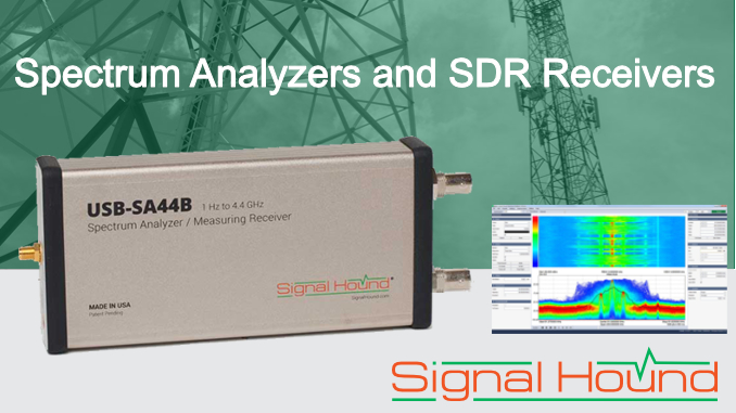 Signal Hound SDR measuring instruments "RF spectrum analyzer using SDR" | an information transmission medium research and